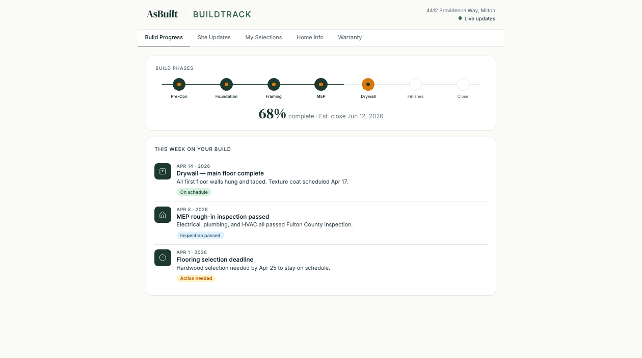 AsBuilt, the digital home record for custom home builders